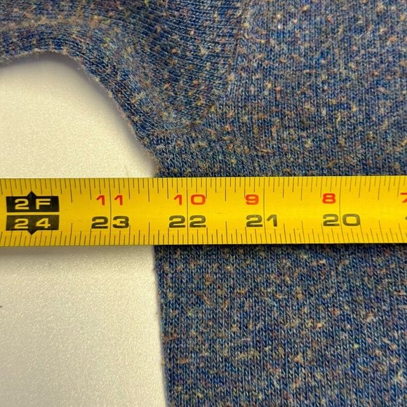 Vintage 60s Sigma Nu Sweater Mens Large Blue V Neck Long Sleeve College Frat - Picture 13 of 13